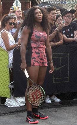 Aug. 24, 2015 - New York, New York, U.S. - Tennis star SERENA WILLIAMS attends the NYC Street Tennis event in the Meatpacking Districk. New York U.S. - ZUMAk03_