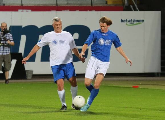 Westbalkan Konferenz - Western Bakans Summit Wien, Horr Stadion, 26. 08. 2015 Fußballspiel FC Future EU : FC EU Sebastian KURZ