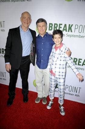JK Simmons, Chris Parnell & Joshua Rush BREAK POINT FILM PREMIERE Hollywood  Patrick Rideaux