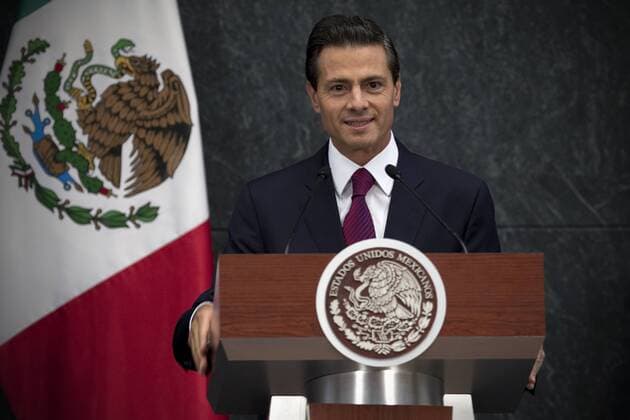 Mexico s President Enrique Pena Nieto speaks during a press conference to announce cabinet reshuffle at the official residence of Los Pinos, in Mexico City, capital of Mexico, on Aug. 27, 2015. According to local press, Mexican President Enrique Pena Nieto announced Thursday ten changes within the State Secretariats and federal agencies. Alejandro Ayala) (vf) MEXICO-MEXICO CITY-POLITICS-CABINET e AlejandroxAyala 