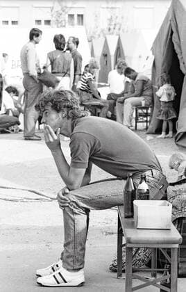 Flüchtlingslager in Landkreis Passau, in Bayern, für DDR-Flüchtlinge, die über Ungarn und Österreich in die Bundesrepublik geflohen sind,