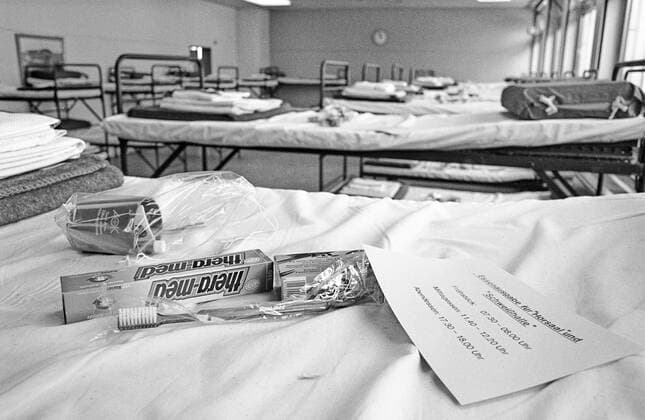 Flüchtlingslager in Landkreis Passau, in Bayern, für DDR-Flüchtlinge, die über Ungarn und Österreich in die Bundesrepublik geflohen sind,