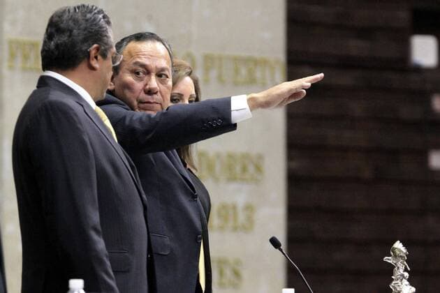 POLITIK Mexiko: Parlamentssitzung Aug. 29, 2015 - Mexico - G29081512. JPG.MEXICO, D.F. Konstituierende Sitzung des 63. mexikanischen Parlaments - Abgeordentenkammer - La 63 Legislatura de la Camara de Diputados es instalada el sabado 29 de agosto de 2015 en el Palacio Legislativo de San Lazaro. El legislador perredista Jesus Zambrano es elegido como presidente de la Mesa Directiva para el primer ano de trabajo.  - ZUMAu78_