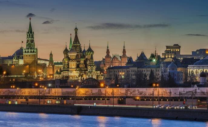 Moscow, Russia. Moscow Kremlin in the evening. KonstantinxKokoshkin 