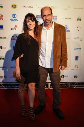 RIO DE JANEIRO, Brazil - 01 09 2015: BIG BRAZILIAN CINEMA AWARD 2015 - Roberto Bomtempo and Miriam Freeland during the fourteenth edition of the Brazilian Film Grand Prize, sponsored by the Brazilian Film Academy.  Andr?xHorta