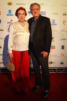 RIO DE JANEIRO, Brazil - 01 09 2015: BIG BRAZILIAN CINEMA AWARD 2015 - Luis Carlos Barreto and his wife Lucy Barreto during the fourteenth edition of the Brazilian Film Grand Prize, sponsored by the Brazilian Film Academy.  Andr?xHorta