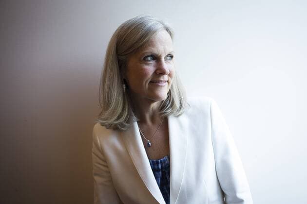 Sept. 1, 2015 - Toronto, ON, Canada - Toronto, Canada - September, 1 2015 - Susan McIssac, President and CEO of United Way Toronto & York Region, after speaking to the crowd at the United Way Toronto & York Region 2015 Fundraising Campaign Launch at the Canadian National Institute for the Blind. Toronto Canada  - ZUMAt14_