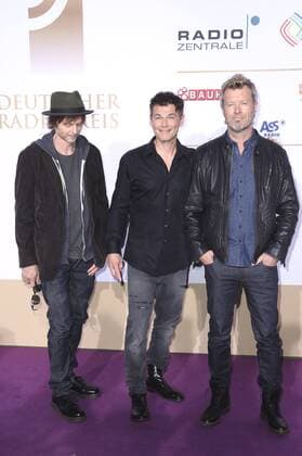 Pal Waaktaar-Savoy, Morten Harket und Magne Furuholmen (a-ha) bei der Verleihung vom Deutschen Radiopreis 2015 im Schuppen 52. Hamburg, 03.09.2015 Foto:xU.xGlockmannx xFuturexImage