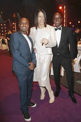 Ben Dibaba, Jorge Gonzalez und Yared Dibaba bei der Verleihung vom Deutschen Radiopreis 2015 im Schuppen 52. Hamburg, 03.09.2015 Foto:xU.xGlockmannx xFuturexImage