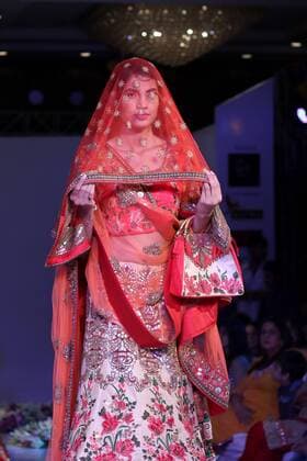 Sept. 4, 2015 - Jaipur, Rajasthan, India - An Indian Models display the collection on ramp during the Jaipur Couture Fashion Show 2015 in Jaipur , 4 Sept,2015.(Photo By Jaipur India  - ZUMAn230