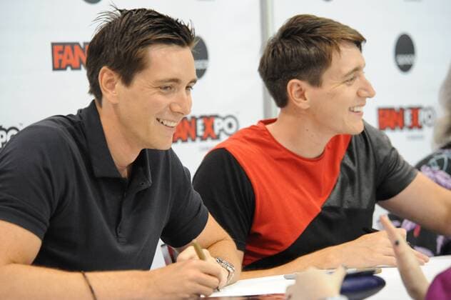 Sept. 4, 2015 - Toronto, Ontario, Canada - September 4, 2015 - Toronto, Ontario, Canada - British actors, James and Oliver Phelps appear at Fan Expo Canada at the Metro Toronto Convention Centre in Toronto, Canada. Toronto Canada - ZUMAm115