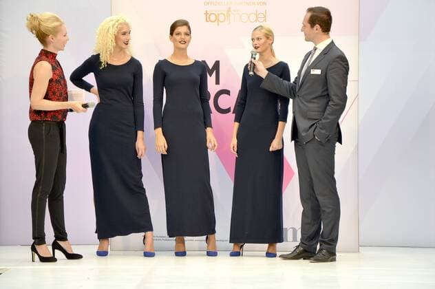 Chiara Kiki, Vanessa und Darya bei der Fashion Show mit den Kandidatinnen der 10. Staffel von Germany s Next Topmodel in den Riem Arcaden. München, 05.09.2015 Foto:xP.xSchönbergerx xFuturexImage