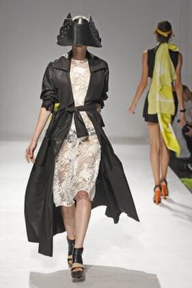 Sept. 5, 2015 - Kiev, Ukraine - A model presents a creation by Ukrainian designer THEO during the Mercedes-Benz Kiev Fashion Days in Kiev,Ukraine,05 September 2015. The event presents Spring Summer 2016 collections by Ukrainian and international designers from 3 to 6 September. Kiev Ukraine - ZUMAg194