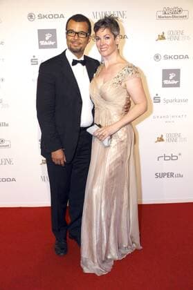 Nikolaus Okonkwo und Cheryl Shepard bei der Verleihung der 21. Goldenen Henne 2015 im Velodrom. Berlin, 05.09.2015 Foto:xJ.xQuinternx xFuturexImage