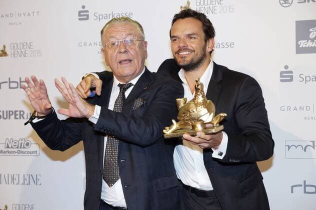 Heinz Horrmann und Steffen Henssler bei der Verleihung der 21. Goldenen Henne 2015 im Velodrom. Berlin, 05.09.2015 Foto:xJ.xQuinternx xFuturexImage
