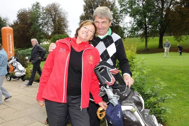 Sissy de Maas und Sepp Ortmeier 21. Tabaluga Golf Cup 2015 Benefiz, Charity Golf Golfclub Golfclub Tutzing b. München 05.September 2015