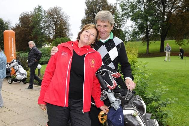 Sissy de Maas und Sepp Ortmeier 21. Tabaluga Golf Cup 2015 Benefiz, Charity Golf Golfclub Golfclub Tutzing b. München 05.September 2015