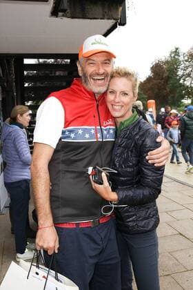 Bernhard Fleischmann mit Freundin, Tabaluga Golf Cup in Tutzing am 05.09.2015