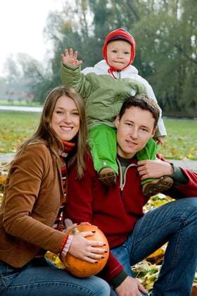 Family spending time together in park.  1275794