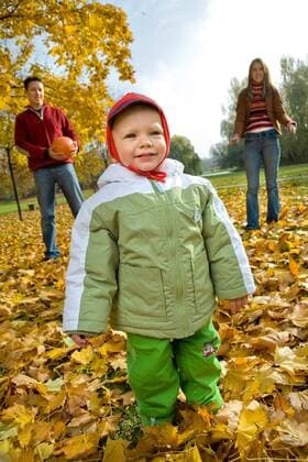 Family spending time together in park.  1275808