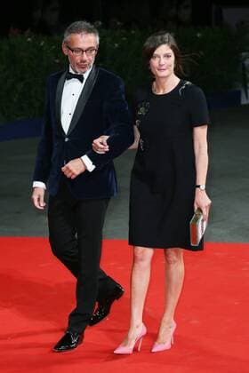 VENICE, ITALY - SEPTEMBER 09: Laurent Vinay and Chiara Mastroianni attend the Premio Jaeger-LeCoultre Glory to the Filmmaker Red Carpet during 72nd Venice Film Festival at Palazzo Del Cinema on September 9, 2015 in Venice, Italy. markxcape