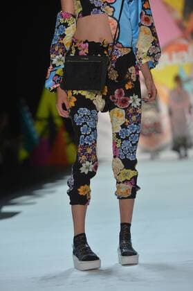 A model walks on the runway at the Desigual Fashion Show at IMG New York Fashion Week: The Shows Spring Summer 2016 Collections in New York City on September 10, 2015.  NYP20150910109 ANDREAxHANKS