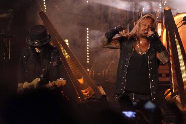 Sept. 11, 2015 - Mexico - E11091517. JPG.MEXICO, D.F. Music Musica-Mötley Crüe.- La banda estadounidense Mötley Crüe durante su presentacion en la Arena Ciudad de Mexico, el jueves 10 de septiembre de 2015. Los interpretes de Wilde side se despiden de sus fans con la gira The Final Tour. Foto: Archivo Agencia EL UNIVERSAL RML Mexico  - ZUMAu78_