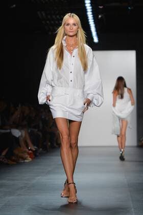 A model walks on the runway at the Zang Toi Fashion Show at IMG New York Fashion Week: The Shows Spring Summer 2016 Collections in New York City on September 11, 2015.  NYP20150911179 ANDREAxHANKS