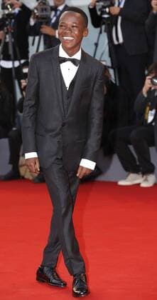 (150912) -- VENICE, Sept. 12, 2015 -- Abraham Attah attends the closing ceremony and premiere of the film Lao Pao Er (Mr. Six) during the 72nd Venice Film Festival at Lido island in Venice, Italy, Sept. 12, 2015. ) ITALY-VENICE-FILM-FESTIVAL-72ND-AWARD-RED CARPET YexPingfan 