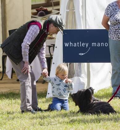 . 12 09 2015. Minchinhampton, United Kingdom. Whatley Manor International Horse Trials. Gatcombe Park. Princess Anne looks after her grand-daughter Mia .  xi-Imagesx IIM-11002-0011