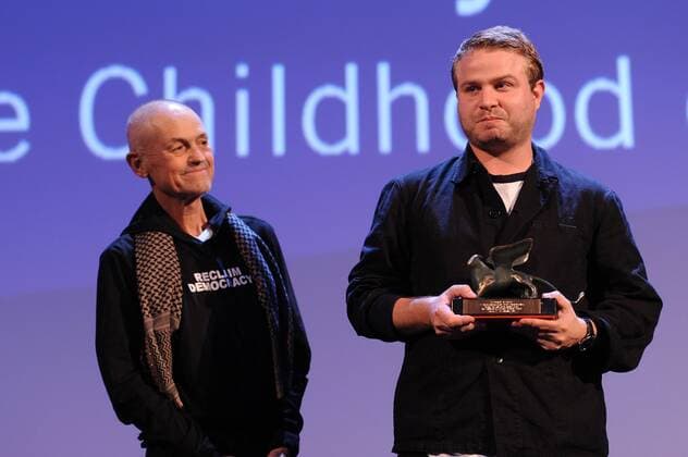 72nd Venice Film Festival, Awards Ceremony Pictured: Prize Orizzonti for the best director Brady Corbet for the film The childhood of a leader , Jonathan Demme  AlbertoxTerenghi Veneziax2015