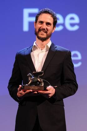 72nd Venice Film Festival, Awards Ceremony Pictured: Jake Mahaffy prize Orizzonti for the best film Free in Deed  AlbertoxTerenghi Veneziax2015
