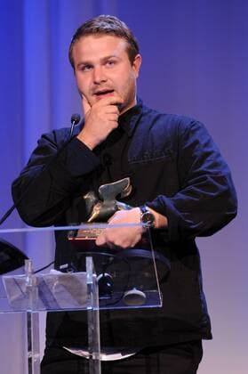 72nd Venice Film Festival, Awards Ceremony Pictured: Prize Orizzonti for the best director Brady Corbet for the film The childhood of a leader  AlbertoxTerenghi Veneziax2015