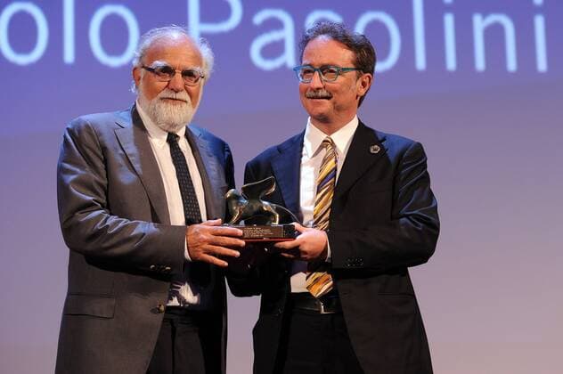72nd Venice Film Festival, Awards Ceremony Pictured: Prize for the best film restored SalÃ² o le 120 giornate di Sodoma  AlbertoxTerenghi Veneziax2015