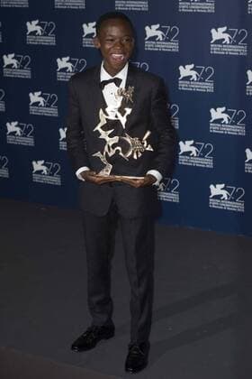 Venezia 12 09 2015 72. Mostra Internazionale d Arte Cinematografica Festival del Cinema di Venezia Premio Marcello Mastroianni - Abraham Attah  0