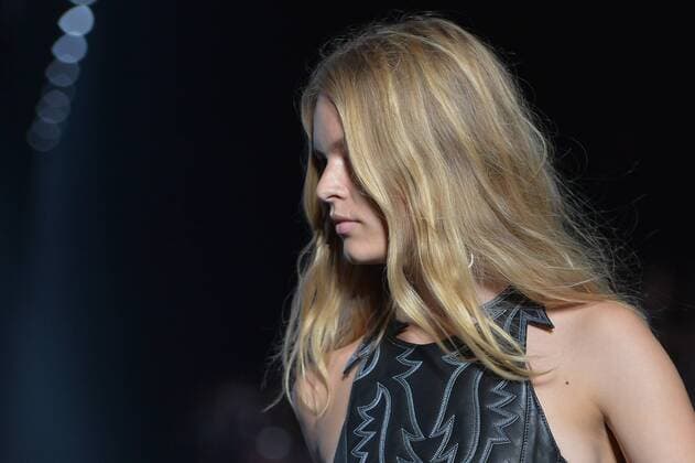Model Anna Ewers walks on the runway at the Alexander Wang Fashion Show at Pier 94 during New York Fashion Week Spring Summer 2016 Collections in New York City on September 12, 2015.  NYP20150912914 ANDREAxHANKS