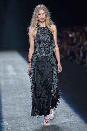Model Anna Ewers walks on the runway at the Alexander Wang Fashion Show at Pier 94 during New York Fashion Week Spring Summer 2016 Collections in New York City on September 12, 2015.  NYP20150912912 ANDREAxHANKS