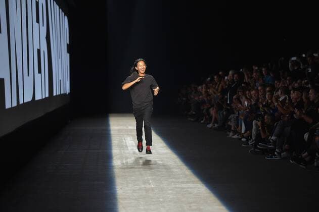 Alexander Wang on the runway at his fashion show at Pier 94 during New York Fashion Week Spring Summer 2016 Collections in New York City on September 12, 2015.  NYP20150912919 ANDREAxHANKS