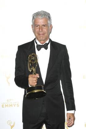 Anthony Bourdain CREATIVE ARTS EMMY AWARDS: PRESSROOM Los Angeles  Patrick Rideaux