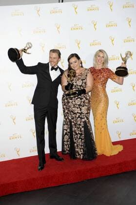 Derek Hough, Tessandra Chavez & Julianne Hough CREATIVE ARTS EMMY AWARDS: PRESSROOM Los Angeles  Patrick Rideaux