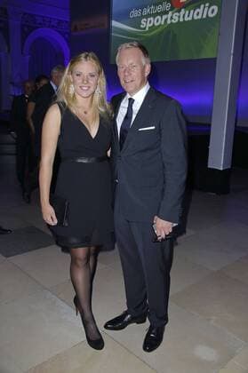 Johannes B. Kerner mit Tochter Emily bei der Verleihung der Goldenen Sportpyramide 2015 in der Handelskammer. Hamburg, 12.09.2015 Foto:xgbrcix xFuturexImage