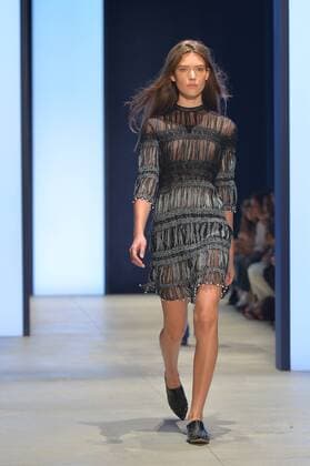 A model walks the runway at the Derek Lam Fashion Show during New York Fashion Week Spring Summer 2016 Collections in New York City on September 13, 2015.  NYP20150913983 ANDREAxHANKS