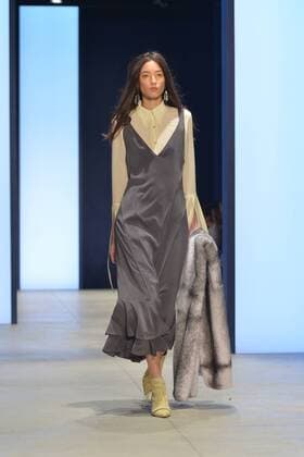 A model walks the runway at the Derek Lam Fashion Show during New York Fashion Week Spring Summer 2016 Collections in New York City on September 13, 2015.  NYP20150913984 ANDREAxHANKS