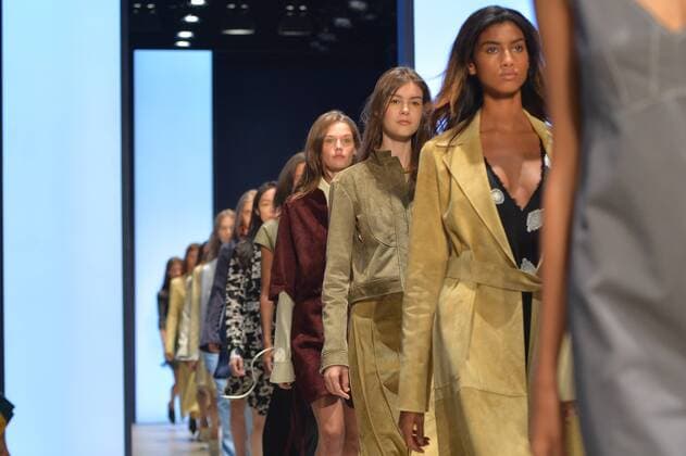 A model walks the runway at the Derek Lam Fashion Show during New York Fashion Week Spring Summer 2016 Collections in New York City on September 13, 2015.  NYP20150913988 ANDREAxHANKS