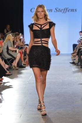 Toni Garrn walks the runway at the FTL Moda Fashion Show during New York Fashion Week Spring Summer 2016 Collections in New York City on September 13, 2015.  NYP20150913948 ANDREAxHANKS