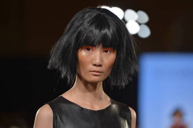 A model walks the runway at the FTL Moda Fashion Show during New York Fashion Week Spring Summer 2016 Collections in New York City on September 13, 2015.  NYP20150913961 ANDREAxHANKS