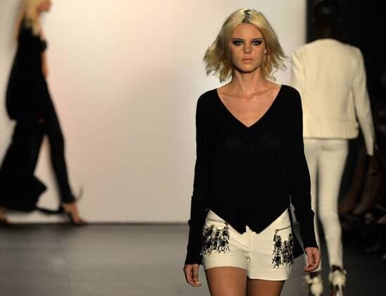 (150916) -- NEW YORK, Sept. 16, 2015 -- Models present creations of the Spring Summer 2016 Thomas Wylde collection during the New York Fashion Week in New York, the United States, on Sept. 16, 2015. )(wr) U.S.-NEW YORK-FASHION WEEK-THOMAS WYLDE WangxLei 