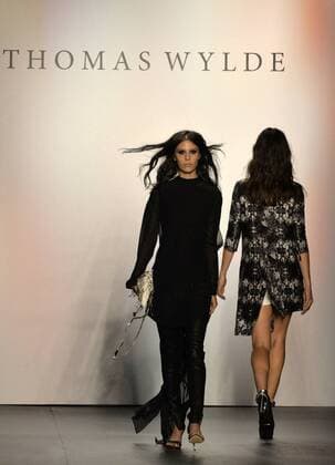 (150916) -- NEW YORK, Sept. 16, 2015 -- Models present creations of the Spring Summer 2016 Thomas Wylde collection during the New York Fashion Week in New York, the United States, on Sept. 16, 2015. )(wr) U.S.-NEW YORK-FASHION WEEK-THOMAS WYLDE WangxLei 