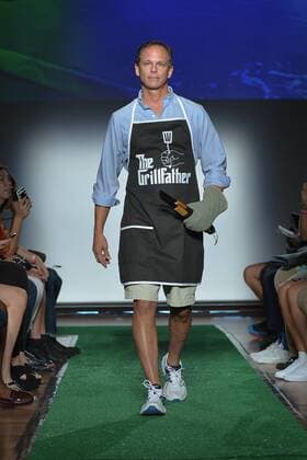 A model walks the runway at a Dad Fashion show held by Josh Ostrovsky, aka The Fat Jew , during New York Fashion Week Spring Summer 2016 in New York City on September 16, 2015.  NYP201509162044 ANDREAxHANKS