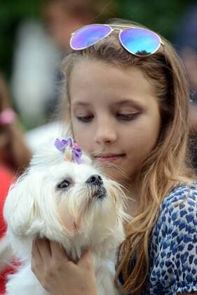 Garden of Eden of Angels Museum held a concert for pets 16.09.2015., Croatia, Varazdin - Garden of Eden of Angels Museum held a concert for pets. The concert was attended by singer Sanja Dolezal and Minister of Social Welfare and Youth Milanka Opacic with her dog Jumper.  MarkoxJurinec PIXSELL